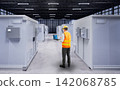 Engineer control energy storage system or battery container unit in factory 142068785