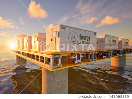 Floating energy storage systems on offshore platform Floating energy storage systems on offshore platform 142068819