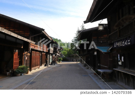 Nagano, Shiojiri, Narai-juku: An old townscape in a designated Important Preservation District for Groups of Traditional Buildings. Nagano, Shiojiri, Narai-juku: An old townscape in a designated Important Preservation District for Groups of Traditional Buildings. 142070386