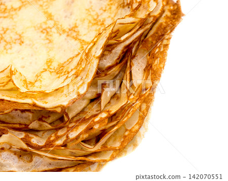 Pancakes lying on a plate. Pancakes lying on a plate. 142070551