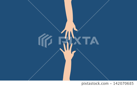 Illustration of raising a hand Illustration of raising a hand 142070685
