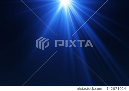 Abstract blue light beams creating a dynamic luminous effect on a dark space Abstract blue light beams creating a dynamic luminous effect on a dark space 142071024