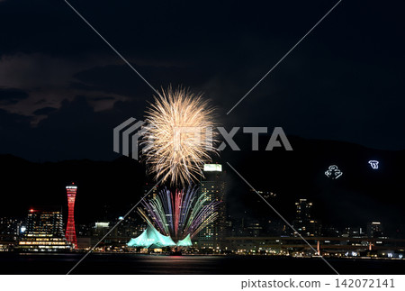 神戶，港口之夜，神戶港，週末煙火 142072141