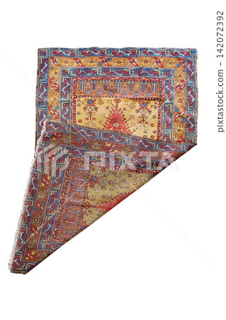 Hand woven antique Turkish carpet Hand woven antique Turkish carpet 142072392