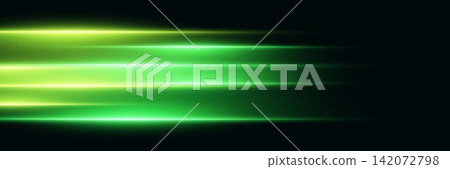 Dynamic green light streaks creating a futuristic abstract background Dynamic green light streaks creating a futuristic abstract background 142072798