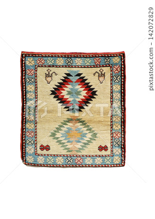 Hand woven antique Turkish carpet Hand woven antique Turkish carpet 142072829