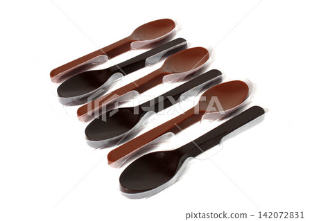 spoon shaped chocolates in the box spoon shaped chocolates in the box 142072831