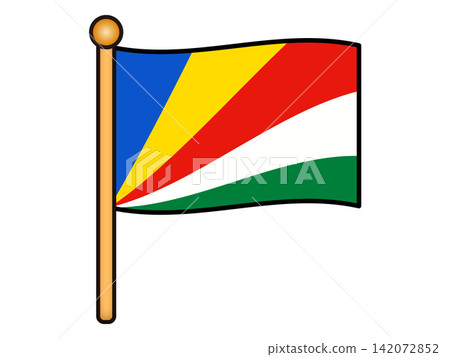 Seychelles flag illustration material 5 Seychelles flag illustration material 5 142072852