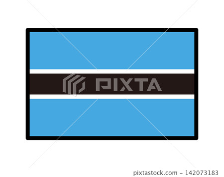Botswana flag illustration material Botswana flag illustration material 142073183