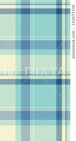 Row textile check fabric, down vector tartan background. Setting seamless texture pattern plaid in light and cyan colors. Row textile check fabric, down vector tartan background. Setting seamless texture pattern plaid in light and cyan colors. 142073348