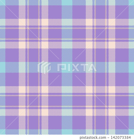Folklore texture tartan textile, hanukkah fabric vector background. Small pattern seamless plaid check in light and violet colors. Folklore texture tartan textile, hanukkah fabric vector background. Small pattern seamless plaid check in light and violet colors. 142073384