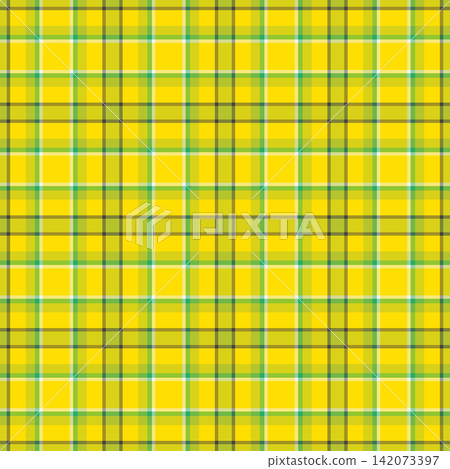 Rest fabric pattern plaid, styling vector texture textile. Nyc seamless background check tartan in yellow and green colors. Rest fabric pattern plaid, styling vector texture textile. Nyc seamless background check tartan in yellow and green colors. 142073397