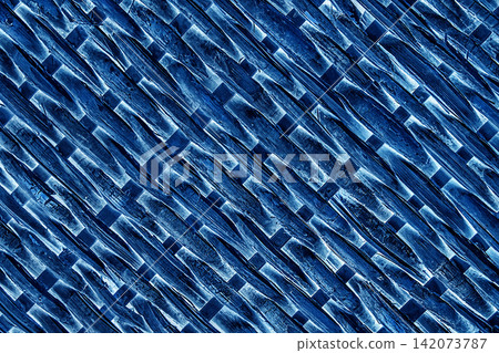 Blue navy cold paint color wicker basket texture background abstract seamless pattern handmade object geometric structure backdrop Blue navy cold paint color wicker basket texture background abstract seamless pattern handmade object geometric structure backdrop 142073787