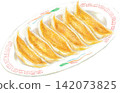 餃子插圖（手繪風格） 142073825