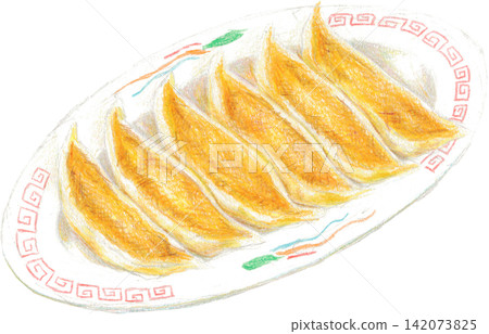 餃子插圖（手繪風格） 142073825
