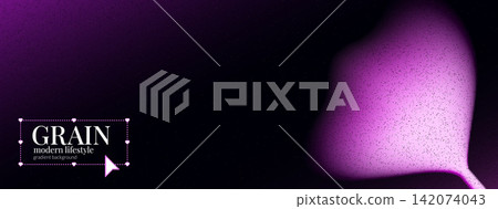 Blurry flower background with one oversized magenta bloom. Halftone grain and neon floral glow spread through copy space. Diffused vector backdrop for advertising banner or femme digital advertising Blurry flower background with one oversized magenta bloom. Halftone grain and neon floral glow spread through copy space. Diffused vector backdrop for advertising banner or femme digital advertising 142074043