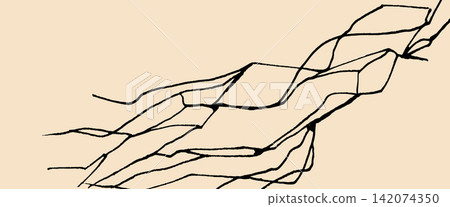 Kintsugi elegant Japanese repair technique showcased through delicate fractures filled with black lines. Luxurious surface traditional ceramic restoration on pristine backdrop. Vector beige bg Kintsugi elegant Japanese repair technique showcased through delicate fractures filled with black lines. Luxurious surface traditional ceramic restoration on pristine backdrop. Vector beige bg 142074350