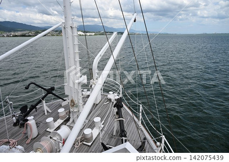 Lake Biwa cruise scenery Lake Biwa cruise scenery 142075439