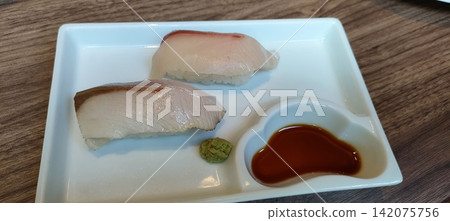 Yellowtail nigiri sushi Yellowtail nigiri sushi 142075756