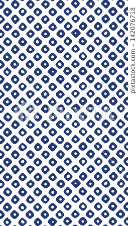 Hand-painted Kanoko Shibori pattern in navy blue Japanese style background; traditional Japanese pattern, vertical orientation. Hand-painted Kanoko Shibori pattern in navy blue Japanese style background; traditional Japanese pattern, vertical orientation. 142076718