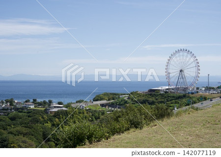 淡路服務區的摩天輪和明石海峽的景色。 142077119