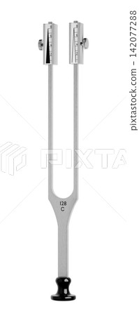 Medical Neurological Tuning Fork C 128 Isolated on White Background Medical Neurological Tuning Fork C 128 Isolated on White Background 142077288