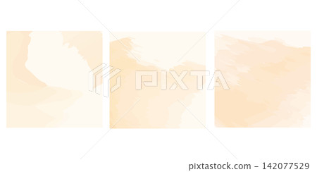 Cream overlay set combines watercolor background texture brush strokes and frames 142077529