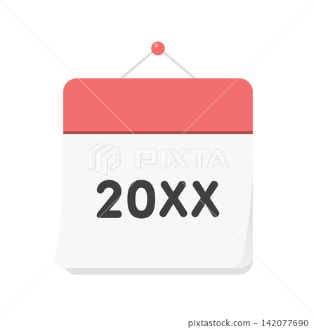 20XX 年紅色日曆封面圖示 - 簡約日曆與年度計畫圖片素材 20XX 年紅色日曆封面圖示 - 簡約日曆與年度計畫圖片素材 142077690