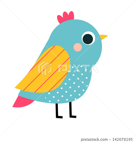 Cute cartoon bird. Funny bird illustration, vector clip art Cute cartoon bird. Funny bird illustration, vector clip art 142078195