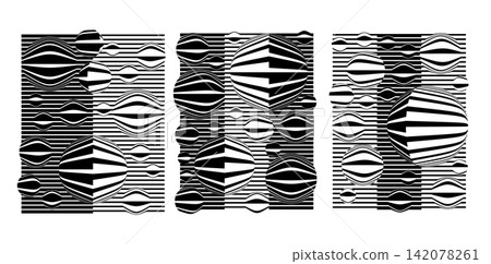 Set of creative tech stripe line sphere ball abstract design Set of creative tech stripe line sphere ball abstract design 142078261