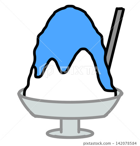 Simple and cute shaved ice illustration Simple and cute shaved ice illustration 142078584