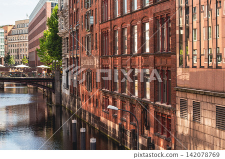 Historic Brick Buildings Along a European Canal 142078769