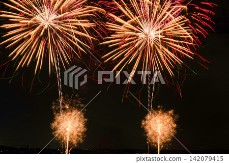 夜空中的煙花 夜空中的煙花 142079415