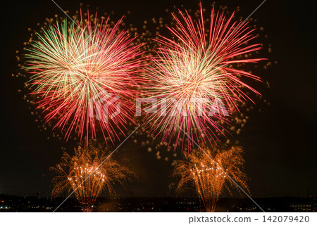 開花在夜空的煙花 開花在夜空的煙花 142079420