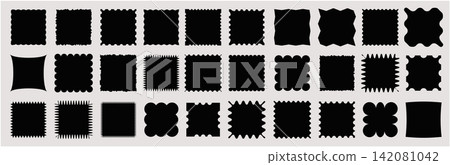 Wavy square shapes for text or banner template design. 142081042