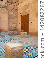 Historical Moroccan courtyard with mosaic flooring Historical Moroccan courtyard with mosaic flooring 142082267