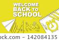 Minimalist yellow background school vector 142084135