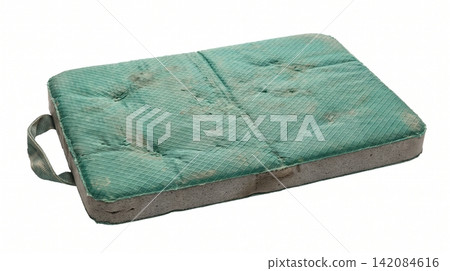 Green kneeling pad for gardening and outdoor work isolated on white background with kneeling gardening protection landscaping accessory equipment background isolated portable lightweight Green kneeling pad for gardening and outdoor work isolated on white background with kneeling gardening protection landscaping accessory equipment background isolated portable lightweight 142084616
