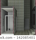 3D illustration of interior project  142085401