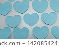 Lots of light blue hearts 142085424