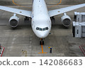 ANA aircraft entering parking position 142086683
