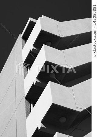 Abstract Black and White Japanese Modern Architecture Abstract Black and White Japanese Modern Architecture 142086881