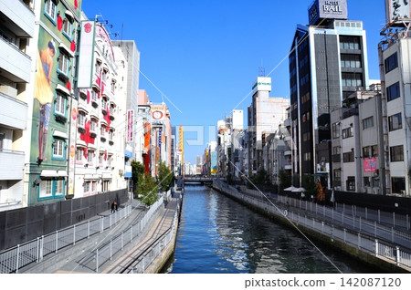 A scene from the entertainment district of Dotonbori A scene from the entertainment district of Dotonbori 142087120