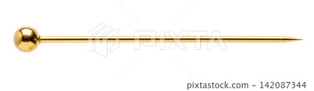 Clean golden sewing pin element Clean golden sewing pin element 142087344