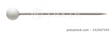 Isolated white sewing pin element Isolated white sewing pin element 142087345