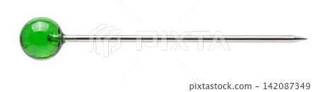 Transparent green sewing pin element Transparent green sewing pin element 142087349