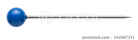 Isolated blue sewing pin element Isolated blue sewing pin element 142087351