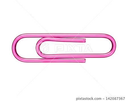 Transparent pink paperclip element Transparent pink paperclip element 142087367