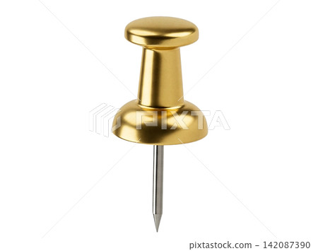 Isolated golden thumbtack element design Isolated golden thumbtack element design 142087390