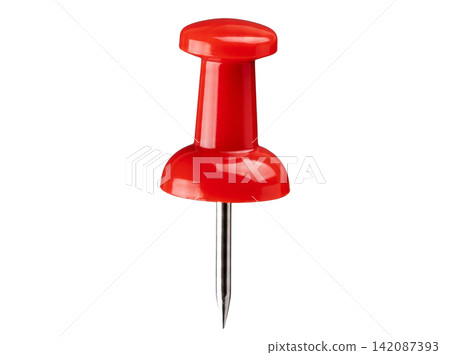 Isolated red pushpin element Isolated red pushpin element 142087393